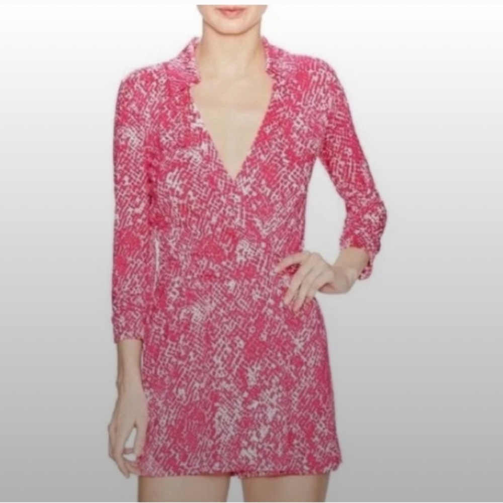 DVF Celeste Romper In Pink Serpent Snake Print - Picture 1 of 4